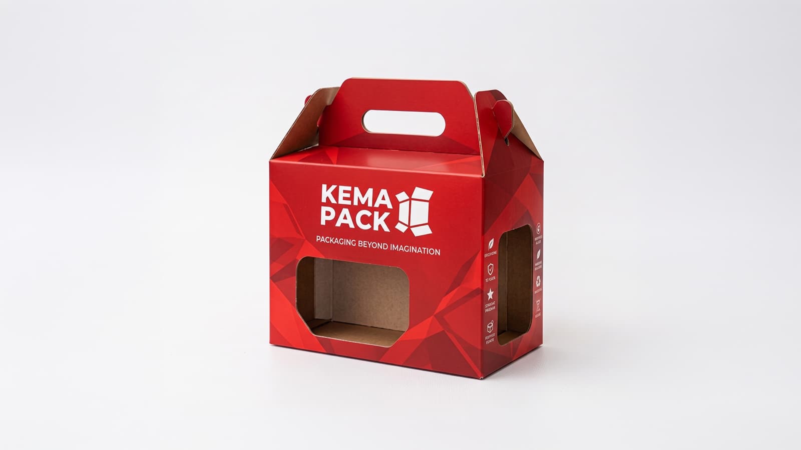 Individuelle Box mit dem Kema-Pack-Logo
